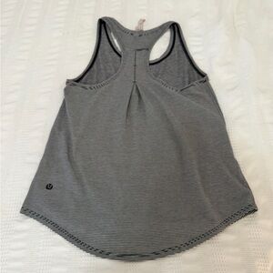 Lululemon Black and White Striped Tank Top